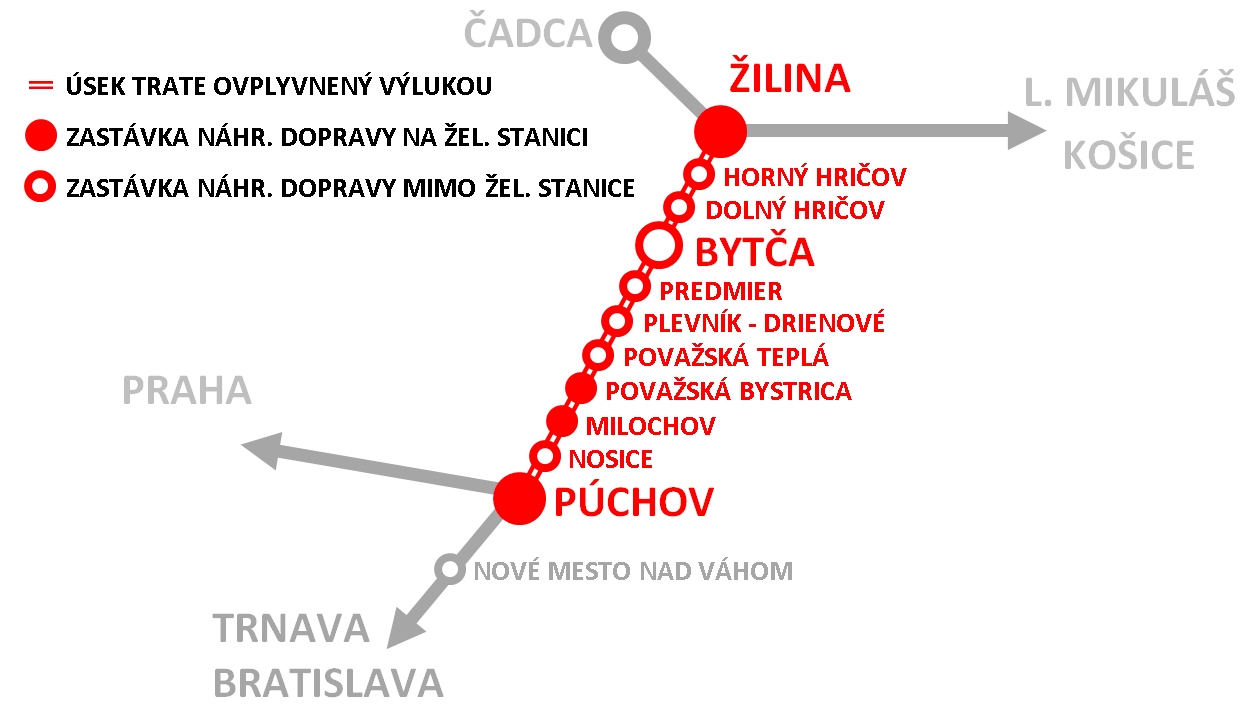 Mapa výluky