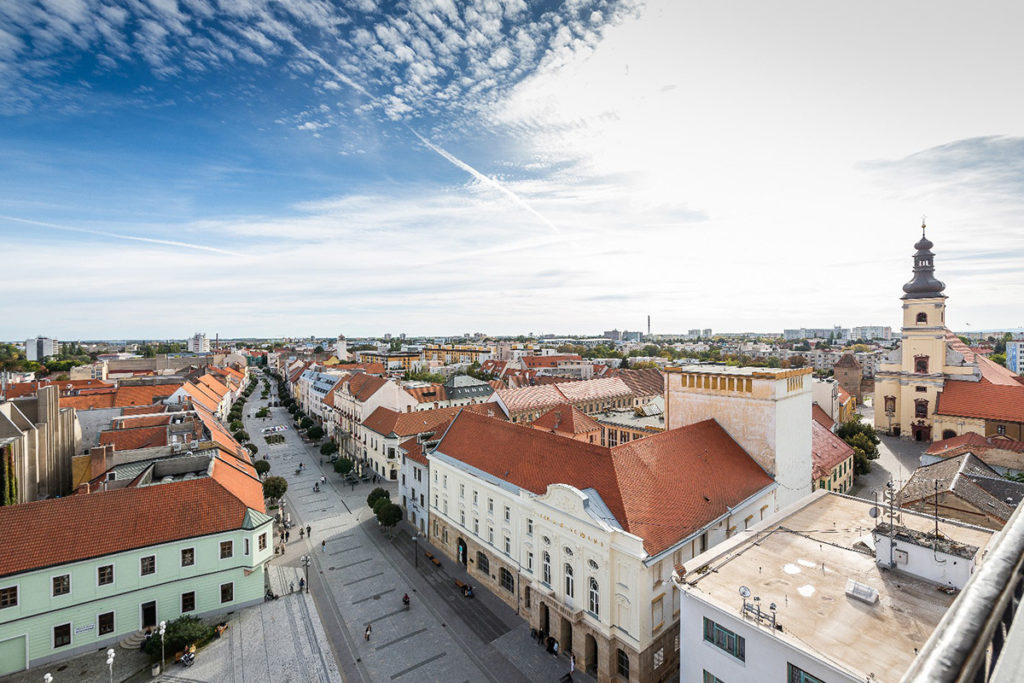 Výhľad z Hodinovej veže v Trnave