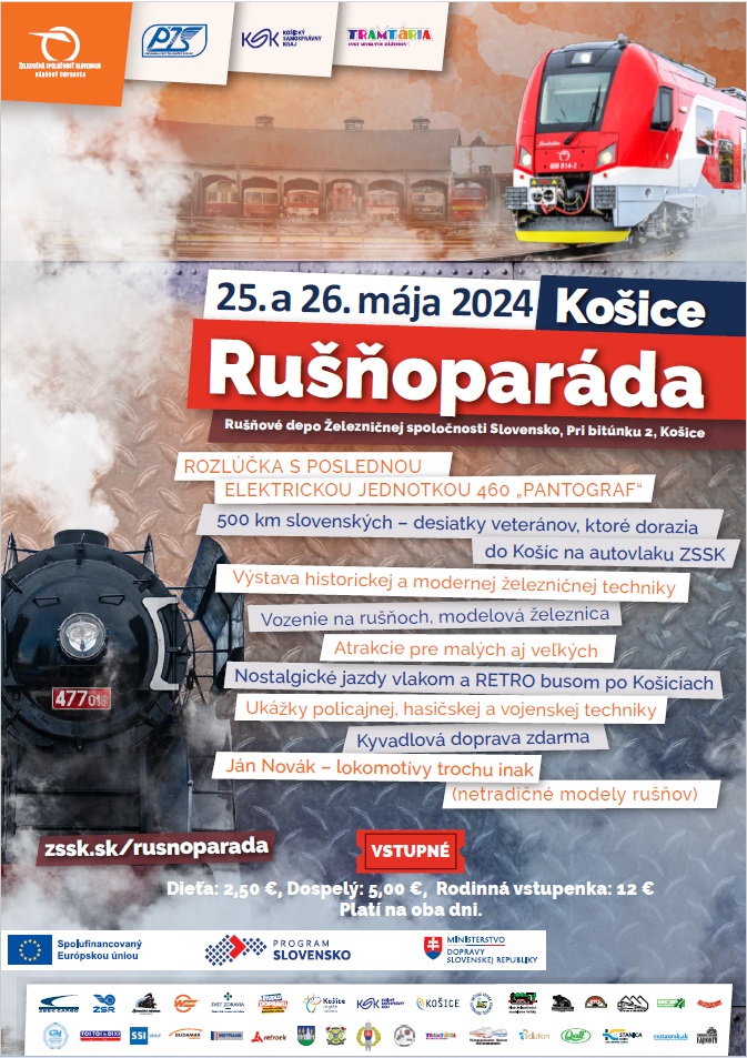 Plagát Rušňoparáda 2024 v Košiciach